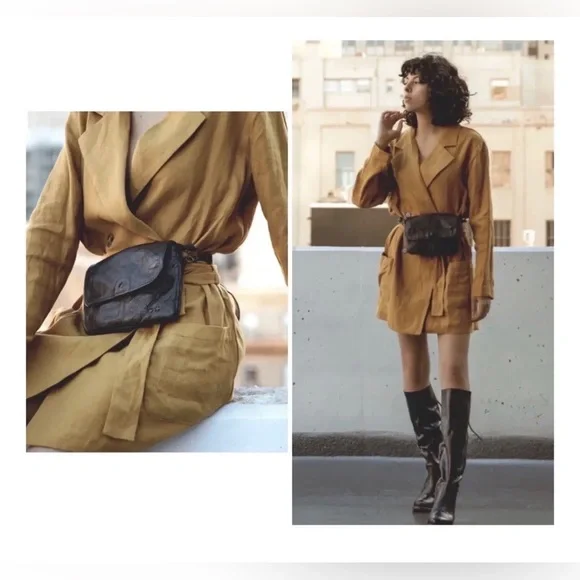 NWT Bed Stu Leather Ziggy Clutch Crossbody Belt Bag Black DD Retail $195 - Picture 15 of 15